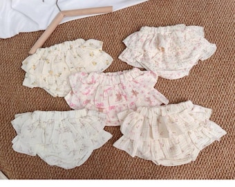 Organic Muslin Baby Bloomers: Summer Diaper Cover Shorts