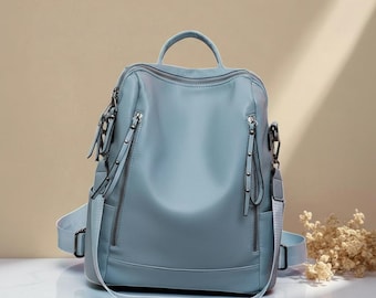 Zaino convertibile per laptop, borsa tote in pelle, accessorio da lavoro professionale, compagno di viaggio aziendale, borsa da ufficio direzionale, uso quotidiano