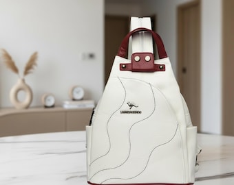 Zaino da viaggio in pelle da donna, borsa da scuola, borsa da tutti i giorni, alla moda, moderno ed elegante, zaino da giorno in PU, con cerniera, sicuro, multitasche, staccabile