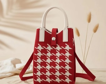 Tutorial de patrón de bolso, proyecto de tejido, bolso bandolera de fin de semana, bolso para teléfono, monedero kawaii, diseño de accesorio de crochet, bandolera linda, hecho a mano