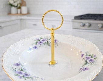 Vintage Floral Dessert Serving Bowl | Vintage Candy Dish | Easter Brunch Decor