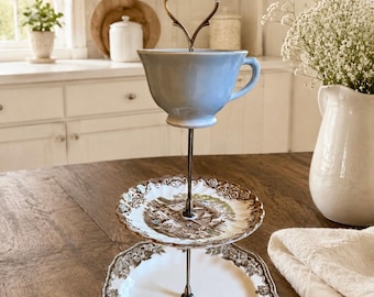 Thanksgiving Dessert Display | Garden Party Decor | Tea Party Centerpiece | Cake Stand | Holiday Brunch Ideas | Mother or Grandmother Gift