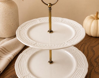 Thanksgiving Dessert Display | Holiday Party Decor | Tea Party Centerpiece | Cottagecore Cake Stand | Housewarming Gift | Bridal Shower Tray
