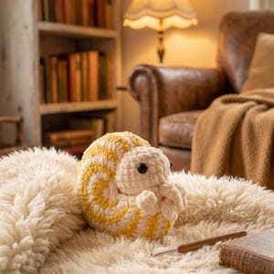 Spiral Shell Virkmönster PDF – Nybörjarvänlig Amigurumi Nyckelring