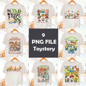 Toy Story PNG-paket, Woody Buzz Lightyear Jessie tecknad PNG för skjorttryck, Disney Friends, Toy Story digital nedladdning PNG bild 1