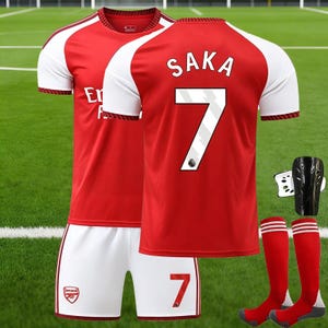 26/27 Tenue de football à domicile Arsenal, Ensemble de maillots de football junior, Gyokeres 14 Saka 7, Personnalisé