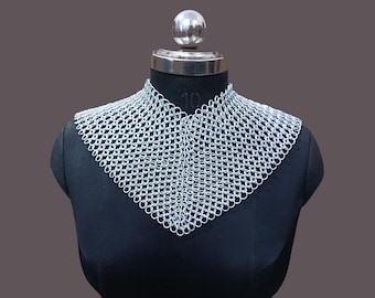 Chainmail Collar for Aluminum 8 MM Butted Ring Women Medieval Neck Armor Renaissance Faire LARP Costume