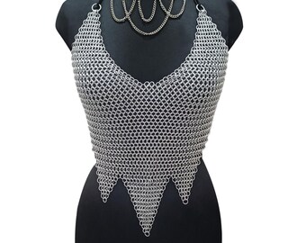 Aluminum Chainmail Top for Women Handmade Lightweight Women's Bra Renaissance Faire LARP Armor