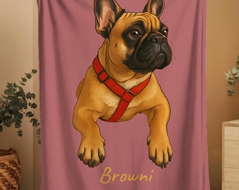 Manta personalizada con foto de mascota y nombre • Manta personalizada para perro • Manta personalizada para mascota • Regalo conmemorativo para mascota • Manta acogedora con foto personalizada para amantes de las mascotas
