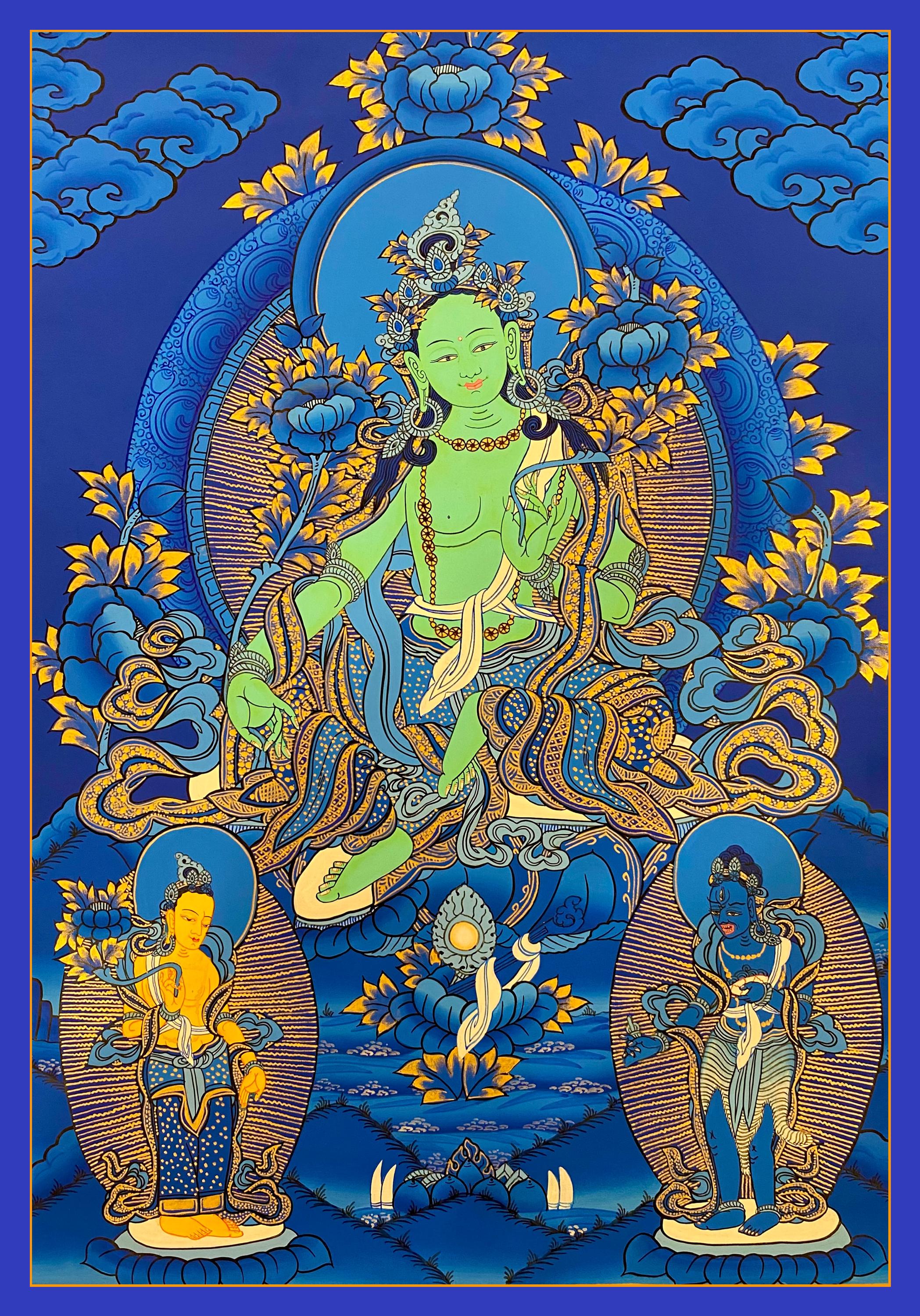 Green tara painting - Etsy 日本