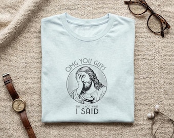 Jesus Tshirt l Meme Tshirt l Jesus Meme T-Shirt, christliches Grafik-T-Shirt, religiöses Geschenk für ihn sie, Kirche Humor Shirt