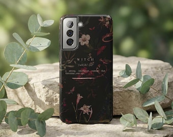 Dunkle Hexe Handyhülle, Gotische Blumen Schlange Hülle, Geschenk für die Frau, iPhone Hülle, Samsung Hülle