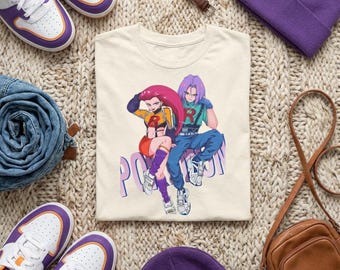 Jessie Bösewicht Shirt, Anime Bösewicht Mädchen Shirt, Retro Anime, kultiges Anime T-Shirt, süßes Anime Grafik T-Shirt, Anime Fan Geschenk, Rakete