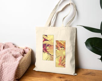 Angesichts Anime Tote Bag, Manga Fan Canvas, Tote im japanischen Stil