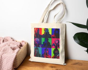 Anime Tote Bag DS, Retro Anime Tote, Manga Fan Geschenk Tasche, Canvas Tote im japanischen Anime-Stil