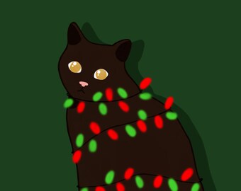 Fond d'écran Chat de Noël