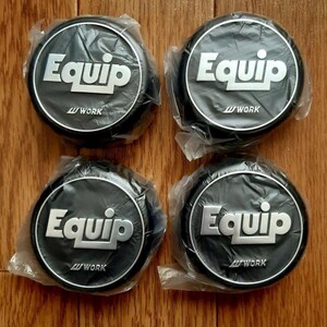 WORK Equip High Type Wheel Center Caps Set of 4 Black Genuine Equip 01 03 40 JDM Rare