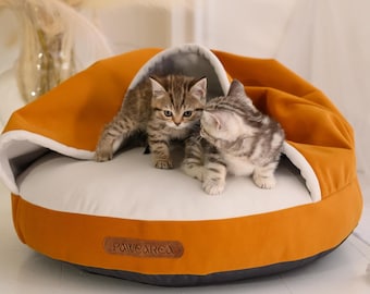 Luxury Dog Bed NEST, Minimalist Pet Bed, Orange Dog Bed, Terracotta Dog Bed, Washable Dog Bed, Modern Pet Bed, Handmade in Europe