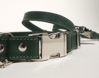 Luxe leren hondenhalsband, premium cadeau voor hondenliefhebbers, handgemaakte verstelbare halsband van echt leer