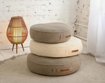Luxury Round Dog Bed.Orthopedic Sherpa Dog Bed. Handmade Designer Pet Bed.