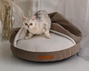 Cat/Dog Bed NEST, Terracotta Dog Bed, Gray Dog Bed, Brown Dog Bed, Minimalist Dog Bed, Washable Pet Bed, Modern Dog Bed Handmade Europe