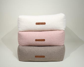 Custom Pet Bed Personalized With Name, Washable Sherpa Dog Bed, Handmade Dog Accessories, Comfortable Dog Gift Idea