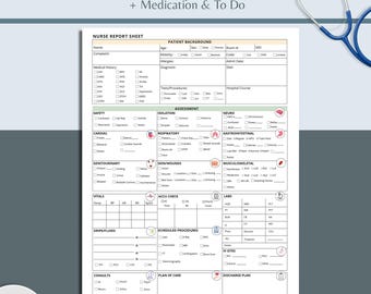 Rapportformulier IC-verpleegkundige: Patiëntenrapport Medisch-chirurgische afdeling, Verpleegkundig rapportformulier, IC-rapportformulier verpleegkundige (PDF)