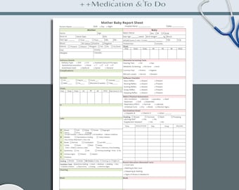 Rapportageformulier moeder-babyverpleegkundige Medisch-chirurgisch | Rapportageformulier kraamverpleging overdracht verpleegkundige | Rapportageformulier kraamzorg verpleegkundige