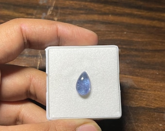 5.Carat! Blaue Farbe Tansanit Cabochon. 13 x 8 MM Tansanit Cabochons. Edelstein gefasst.