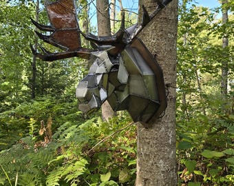 Metal Moose Head