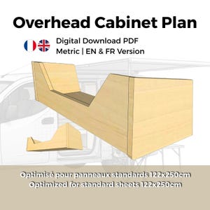 Wandschrankplan für Vans – Universelles DIY-Deckenaufbewahrungssystem | Bauplan & Montageanleitung | Campervan-Ausbau