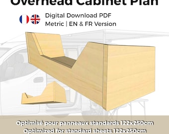 Van Wall Cabinet Plan – Universal DIY Ceiling Storage Unit | Building Plan & Assembly Instructions | Campervan Conversion