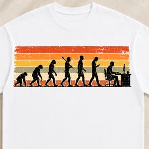 Programmer Evolution PNG: Vintage Coding Developer Computer Geek Retro Tech Clipart (Digital Download)