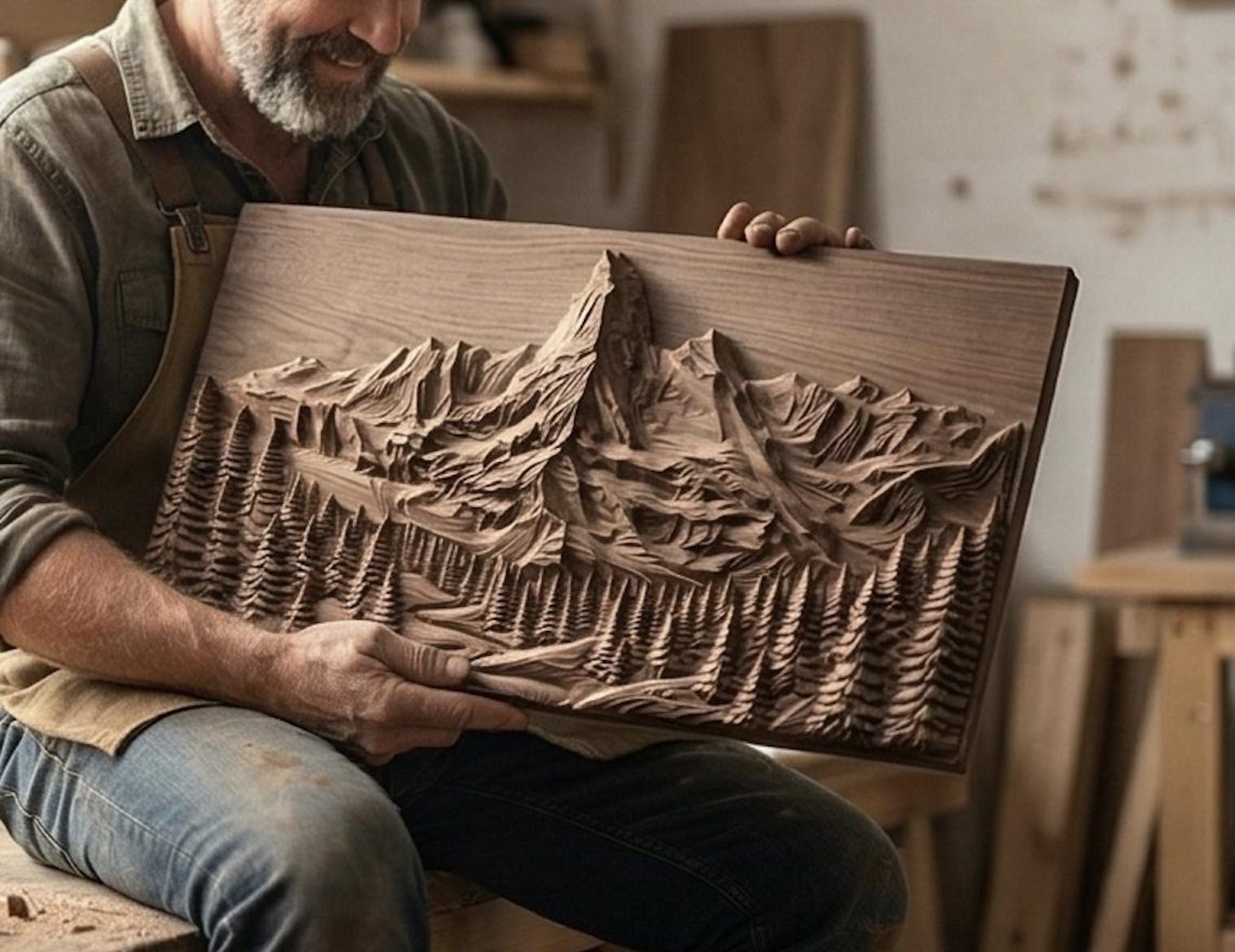 Matterhorn 3D Relief – STL File for CNC & 3D Printing. Mountain Wall ...