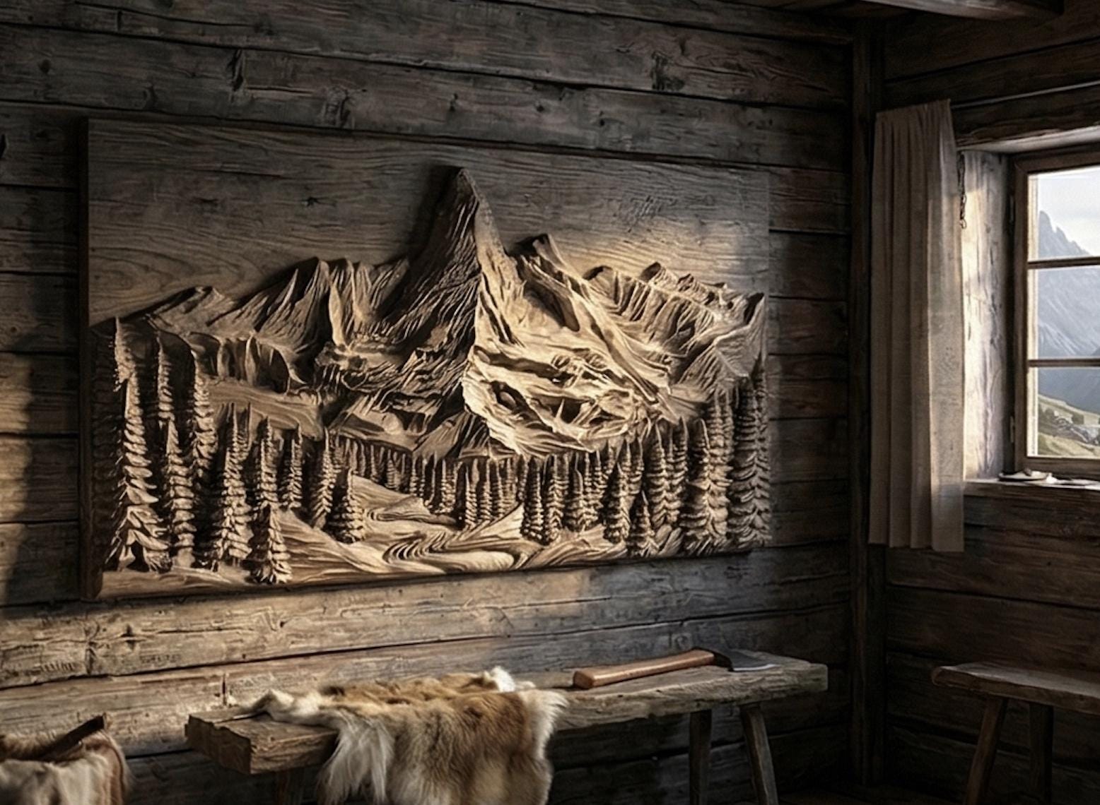 Matterhorn 3D Relief – STL File for CNC & 3D Printing. Mountain Wall ...