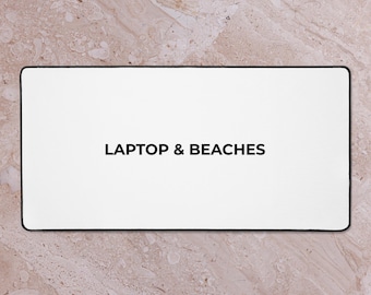 Coastal Desk Mat | Minimalist Beach Workspace Decor