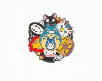 Animation STUDIO GHIBLI CHARACTERS Enamel Lapel Pin for totes, jackets, bags, jeans, etc. like a little piece of art