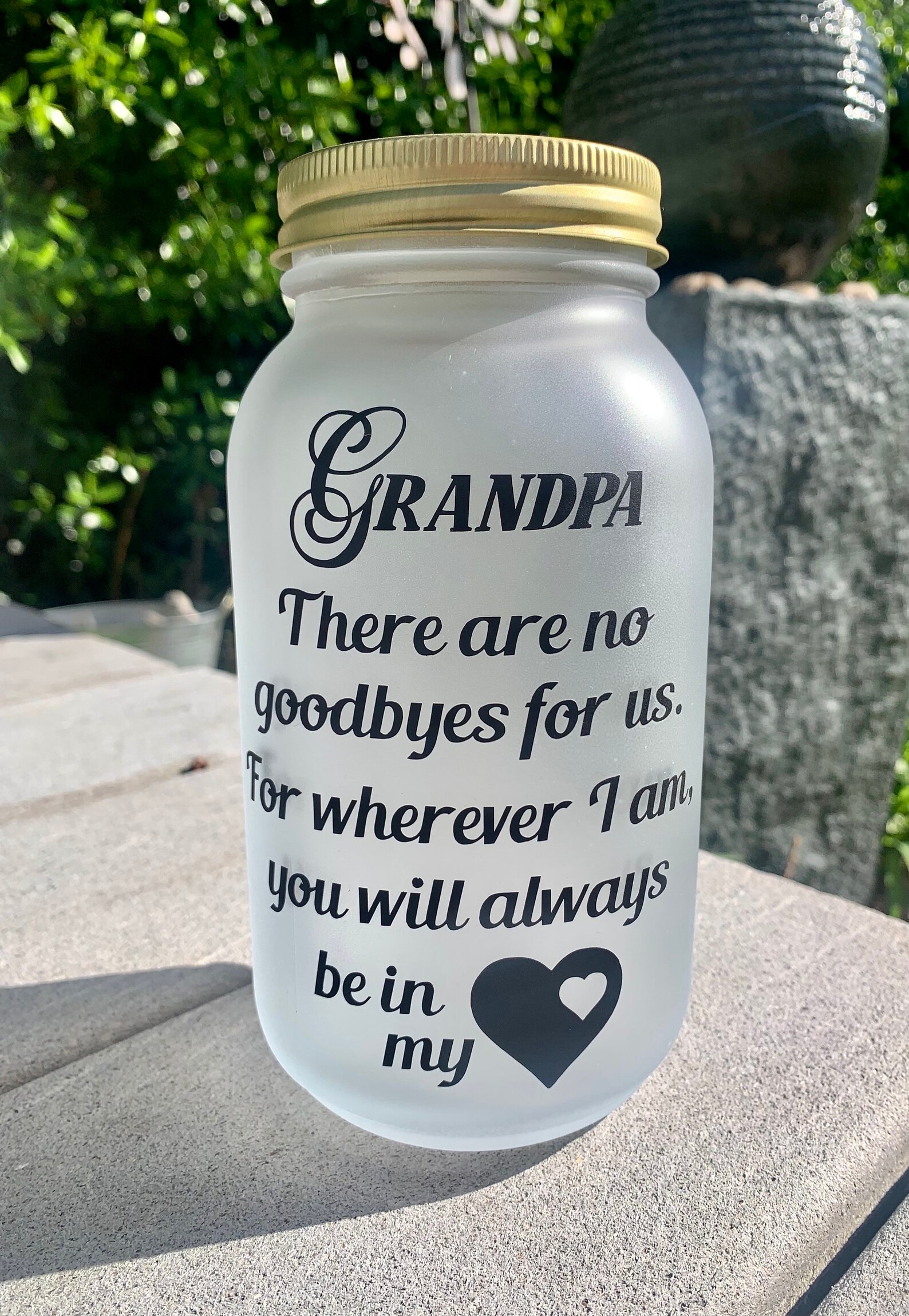 Solar powered Cemetery/Grave/Garden memorial mason jar w/ Etsy