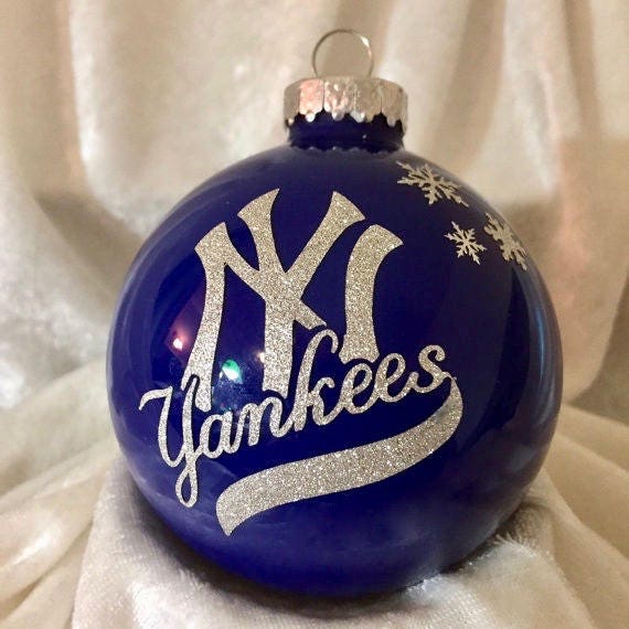 NY YANKEES 80mm Round Glass Christmas Ornament Can Add A Etsy image 0 - NY YANKEES 80mm Round Glass Christmas Ornament Can Add A Etsy