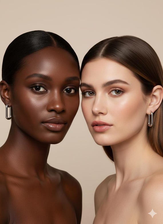 Minimalist Rectangular Silver Hoop Earrings | Sle… - image 4