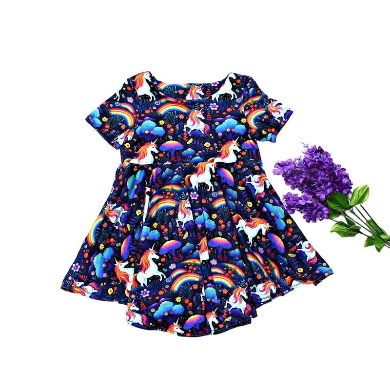 Unicorn Print Pattern Dress