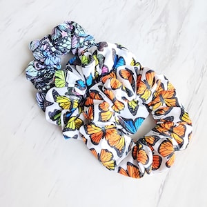 Butterfly Scrunchie, Gift for Butterfly Lover, Girls Scrunchie, Womens Scrunchie