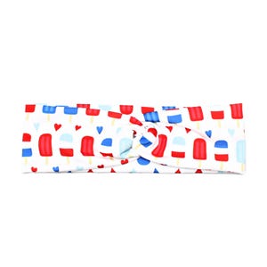 4th of July American Summer Popsicle Headband for Women and Girls, Patriotic USA Hair Accessory, Firework Hair Band