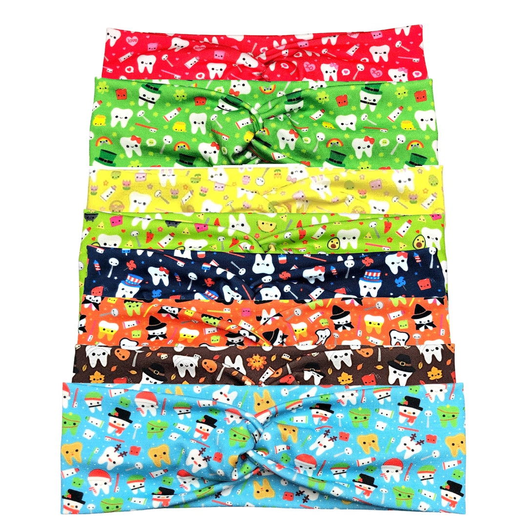 Holiday Collection Dental Headbands for Women, RDH Hair Accessory Set