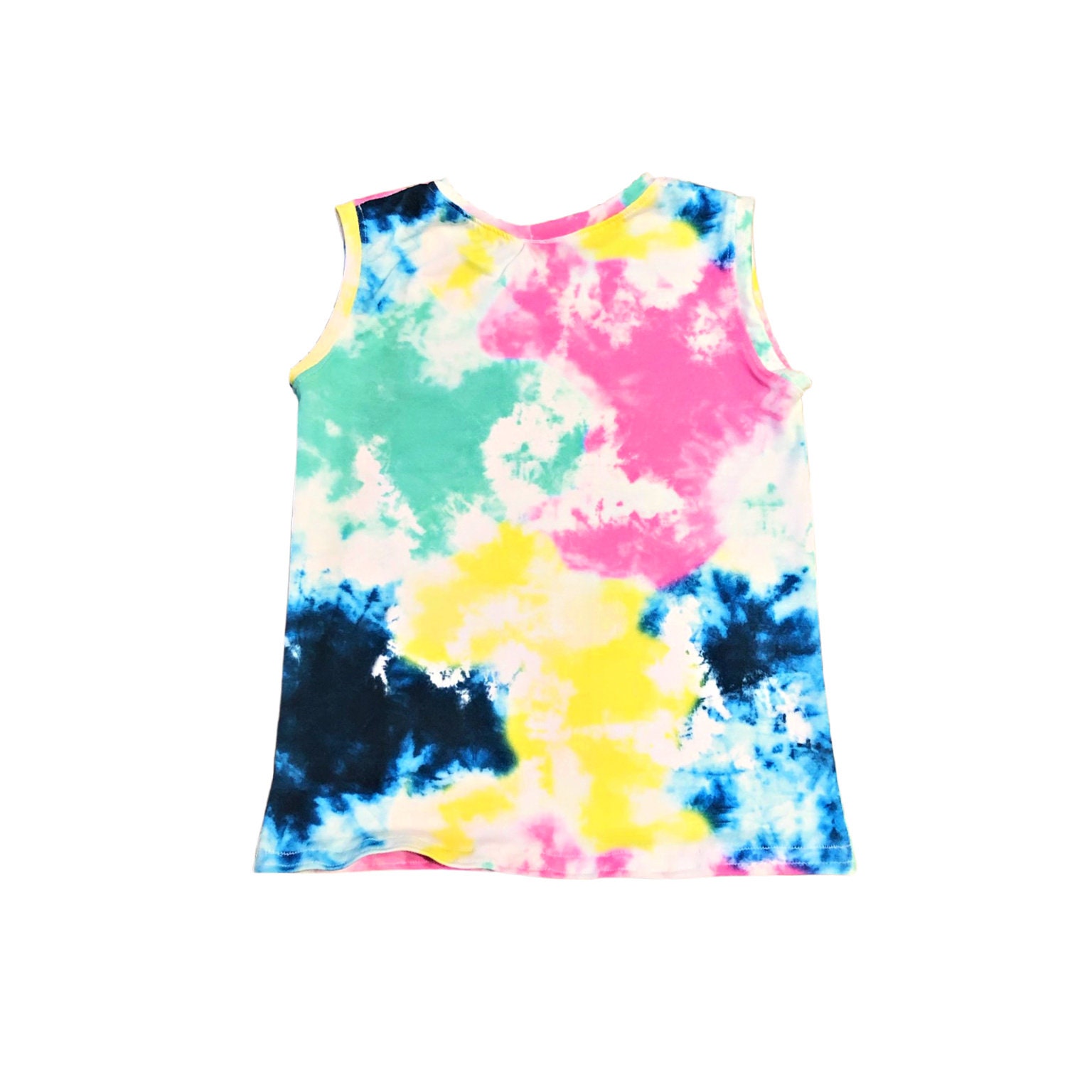 Child's Tie Dye Tank Top Rainbow Colors Summer Shirt | Etsy