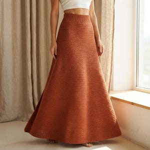 Crochet Maxi Skirt Pattern | High Waisted A Line PDF | Boho Style Sizes XS-2XL (Digital Download)
