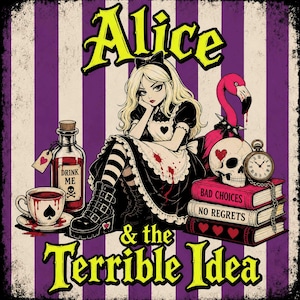 Gothic Alice im Wunderland PNG Bundle, dunkles Wunderland Clipart, Junk Journal Ephemera, Scrapbook PNGs, 200 Designs, digitaler Download Bild 4