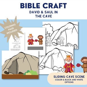 David und Saul in der Höhlenbau Bibel Geschichte Handwerk
