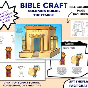 Solomon Builds the Temple | Bible Story Craft | Lift the Flap Activity