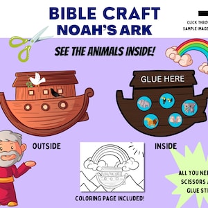 L'arca di Noè solleva il lembo, mestiere della scuola domenicale dell'Antico Testamento
